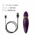 Вібратор 2в1 з язичком Zalo — Hero Twilight Purple, кристал Swarovski - мініатюра 6