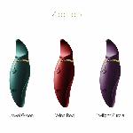 Вібратор 2в1 з язичком Zalo — Hero Twilight Purple, кристал Swarovski - мініатюра 8
