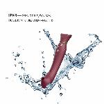 Смартвібратор 3в1 Zalo — Queen Set Wine Red, пульсівна перлина та вакуум, кристал Swarovski - мініатюра 6