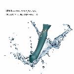 Смартвібратор 3в1 Zalo — Queen Set Jewel Green, пульсівна перлина та вакуум, кристал Swarovski - мініатюра 6