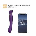 Смартвібратор 3в1 Zalo — Queen Set Twilight Purple, пульсівна перлина та вакуум, кристал Swarovski - мініатюра 2