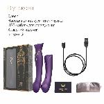 Смартвібратор 3в1 Zalo — Queen Set Twilight Purple, пульсівна перлина та вакуум, кристал Swarovski - мініатюра 8