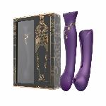 Смартвібратор 3в1 Zalo — Queen Set Twilight Purple, пульсівна перлина та вакуум, кристал Swarovski - мініатюра 10