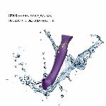 Смартвібратор 3в1 Zalo — Queen Set Twilight Purple, пульсівна перлина та вакуум, кристал Swarovski - мініатюра 6