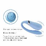 Смартвібратор для пар Zalo Fanfan set Royal Blue, пульт ДК - мініатюра 5