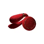 Смартвібратор для пар Zalo Fanfan set Bright Red, пульт ДК - мініатюра 1