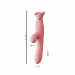 Вібратор з підігрівом та вакуумною стимуляцією клітора Zalo - ROSE Vibrator Strawberry Pink - мініатюра 2