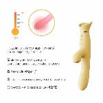 Вібратор з підігрівом та вакуумною стимуляцією клітора Zalo - ROSE Vibrator Lemon Yellow - мініатюра 4