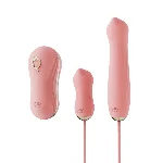 Набір 3в1 Zalo – UNICORN Set Pink, віброяйце, пульсатор, вакуумний стимулятор - мініатюра 1