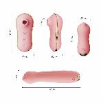 Набір 3в1 Zalo – UNICORN Set Pink, віброяйце, пульсатор, вакуумний стимулятор - мініатюра 2