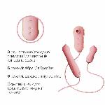 Набір 3в1 Zalo – UNICORN Set Pink, віброяйце, пульсатор, вакуумний стимулятор - мініатюра 4