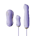 Набір 3в1 Zalo – UNICORN Set Violet, віброяйце, пульсатор, вакуумний стимулятор - мініатюра 1