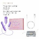 Набір 3в1 Zalo – UNICORN Set Violet, віброяйце, пульсатор, вакуумний стимулятор - мініатюра 7