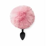 Силіконова анальна пробка М Art of Sex - Silicone Butt plug Rabbit Tail Pink, діаметр 3,5 см - мініатюра 2