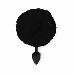 Силіконова анальна пробка М Art of Sex - Silicone Butt plug Rabbit Tail Black, діаметр 3,5 см - мініатюра 2