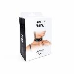 Нашийник з натуральної шкіри із заклепками та стразами Art of Sex - Jenna Collar, Чорний - мініатюра 4