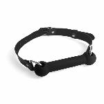 Кляп-палиця на ременях Art of Sex – Gag Stick Silicon, чорний, натуральна шкіра - мініатюра 2