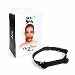 Кляп-палиця на ременях Art of Sex – Gag Stick Silicon, чорний, натуральна шкіра - мініатюра 4