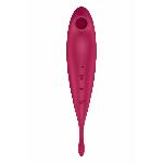 Смарт-вібратор для клітора з вакуумною стимуляцією Satisfyer Twirling Pro+ dark red - мініатюра 3