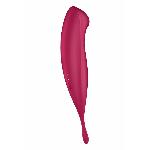 Смарт-вібратор для клітора з вакуумною стимуляцією Satisfyer Twirling Pro+ dark red - мініатюра 6