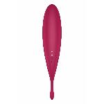 Смарт-вібратор для клітора з вакуумною стимуляцією Satisfyer Twirling Pro+ dark red - мініатюра 5