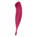Смарт-вібратор для клітора з вакуумною стимуляцією Satisfyer Twirling Pro+ dark red - мініатюра 2