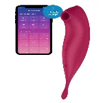 Смарт-вібратор для клітора з вакуумною стимуляцією Satisfyer Twirling Pro+ dark red - мініатюра 1