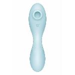 Вакуумний смарт-стимулятор із вібрацією Satisfyer Curvy Trinity 5 (Blue), керування зі смартфона - мініатюра 2