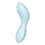Вакуумний смарт-стимулятор із вібрацією Satisfyer Curvy Trinity 5 (Blue), керування зі смартфона - мініатюра 4