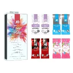 Набір змазок на водній основі JO Four Play (8×10 мл): H2O Original, Agapé Original, H2O Strawberry K - мініатюра 1