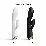 Вібратор-кролик з підігрівом Dorcel FLEXI RABBIT BLACK, гнучкий стовбур - мініатюра 6
