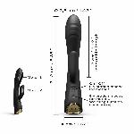 Вібратор-кролик з підігрівом Dorcel FLEXI RABBIT BLACK, гнучкий стовбур - мініатюра 5