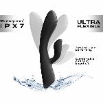 Вібратор-кролик з підігрівом Dorcel FLEXI RABBIT BLACK, гнучкий стовбур - мініатюра 3