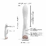 Вібратор-кролик з підігрівом Dorcel FLEXI RABBIT WHITE, гнучкий стовбур - мініатюра 5