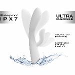 Вібратор-кролик з підігрівом Dorcel FLEXI RABBIT WHITE, гнучкий стовбур - мініатюра 3