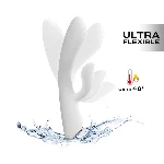 Вібратор-кролик з підігрівом Dorcel FLEXI RABBIT WHITE, гнучкий стовбур - мініатюра 1