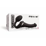 Безремінний вібрострапон з вакуумною стимуляцією Strap-On-Me MULTI ORGASM Black S, регульований - мініатюра 8