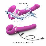 Безремінний вібрострапон з вакуумною стимуляцією Strap-On-Me MULTI ORGASM Fuchsia M, регульований - мініатюра 3