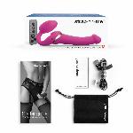 Безремінний вібрострапон з вакуумною стимуляцією Strap-On-Me MULTI ORGASM Fuchsia M, регульований - мініатюра 6