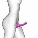 Безремінний вібрострапон з вакуумною стимуляцією Strap-On-Me MULTI ORGASM Fuchsia M, регульований - мініатюра 4