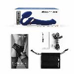 Безремінний вібрострапон з вакуумною стимуляцією Strap-On-Me MULTI ORGASM Blue L, регульований - мініатюра 7