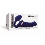 Безремінний вібрострапон з вакуумною стимуляцією Strap-On-Me MULTI ORGASM Blue L, регульований - мініатюра 8