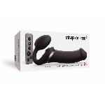Безремінний вібрострапон з вакуумною стимуляцією Strap-On-Me MULTI ORGASM Black XL, регульований - мініатюра 8