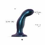 Дилдо Strap-On-Me DILDO PLUG SNAKY METALLIC BLUE, розмір M, діаметр 4 см, ввідна довжина 15,3 см - мініатюра 2