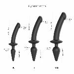 Анальна пробка з дилдо 2в1 Strap-On-Me SWITCH PLUG-IN DILDO Black S, діаметр 3,3/2,9 см - мініатюра 4