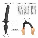 Анальна пробка з дилдо 2в1 Strap-On-Me SWITCH PLUG-IN REALISTIC DILDO Black L, діаметр 4,5/3,4 см - мініатюра 2