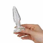 Скляна анальна пробка Pillow Talk Fancy Luxurious Glass Anal Plug, ⌀3,1см, віброкуля в подарунок - мініатюра 8