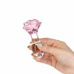 Скляна анальна пробка Pillow Talk Rosy Luxurious Glass Anal Plug, ⌀3,3 см, віброкуля в подарунок - мініатюра 6