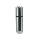 Віброкуля PowerBullet First-Class Bullet 2.5″ with Key Chain Pouch, Silver, 9 режимів вібрації - мініатюра 1