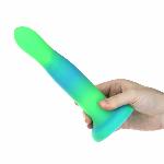 Фалоімітатор, що світиться в темряві, ADDICTION Rave 8″, Glow in the Dark Dildo Blue Green, 20,3 см - мініатюра 5